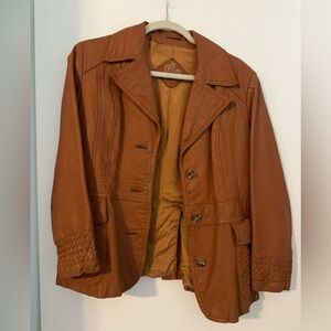 Vintage Women's Brown Leather Jacket